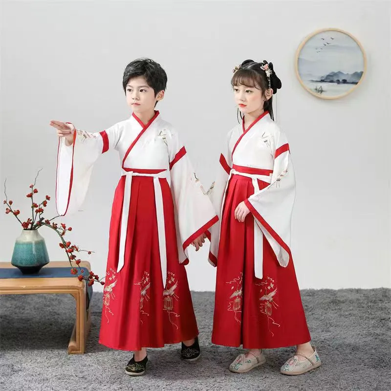 Chinese Traditional Costume Retro Hanfu Dress for Girls ...