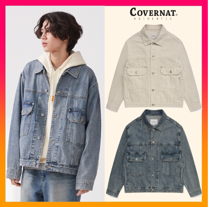 COVERNATのDenim Trucker Jacket 全2色 COVERNAT Unisex Denim Trucker Jacket - 2 Colors (2024 NEW