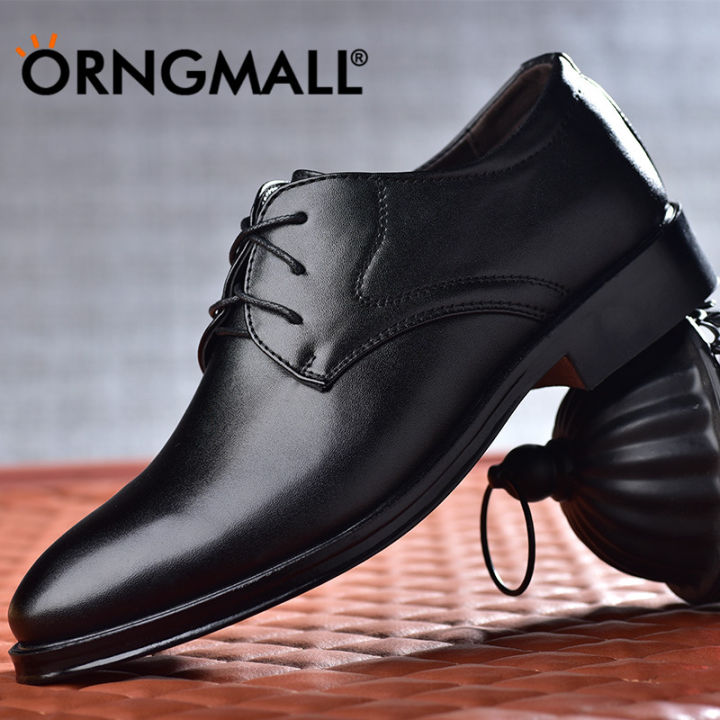 ORNGMALL High Quality Oxfords Shoes for Men Leather Italian