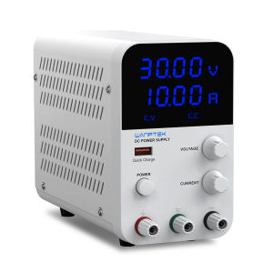 US plug Lab DC Power Supply Variable 0-30V 10A Adjustable Bench Switching with 4-Digits LED Display 5V/3.6A USB Quick-Charge Power Supply with Encoder Adjustment Knob