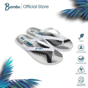 R1 Ink Ad White Black Blue Mens Slippers