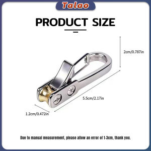 Talao Metal Roller Cord Tightener Cam Buckle Rope Lock Tension Tool for Camping Tent Tarp Tie‑Down 1Pc