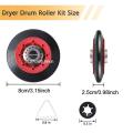 W. 10314173   Drum Support Roller Compatible with Whirlpool,Kenmore, Magic Chef, Matag, Replace 8536973 , 8536974 W. 10314171 , WPW. 10314173 ,AP 6019303 , PS. 11752609 ，Dryer Drum Roller Replacement Part. Pack of 2. 