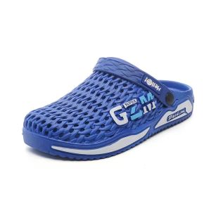 E-Star Mens Sandals Beach Shoes Thick Sole Slippers Anti slip Printed Perforated Shoes