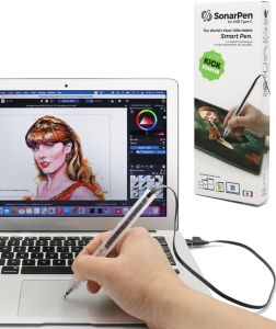SonarPen (USB C): Pressure Sensitive Stylus for iPhone Android & Black