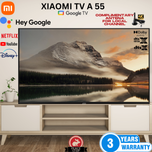 [3-Year Official Warranty] Xiaomi TV A 55 | 55 inch Smart Android TV with Netflix Google Playstore Built In
