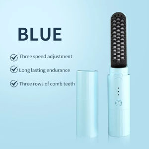 หวีไฟฟ้าไร้สาย หวีไฟฟ้าผมตรง ผมตรงผมหยิก 2ใน1 ไดร์ม้วนผม หวียืดผมแบบพกพา ขนาดเล็ก พกพาสะดวก ชาร์จแบบUSB ผมตรงผมหยิก