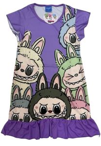 Happy Baby & Kids Character/Labubu Long Dress For Girls Fashion Clothing
