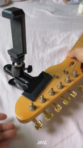 Guitar Head Clip Mobile Phone Holder Live Broadcast Bracket Clip Head for Guitar Bass kalimba(Guitar Head Phone Clip)