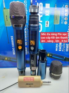 Mic Đa Năng Pin Sạc - Vỏ Nhôm dùng cho loa kéo ampli vang cơ/vang số máy trợ giảng