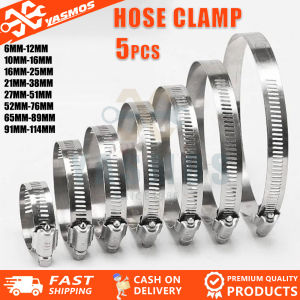 5pcs 304 Adjustable Stainless Steel Pipe Clamp Clamp Pipe Clamp Water Pipe Clamp Fixed Pipe Clamp Pipe Clamp（per piece）