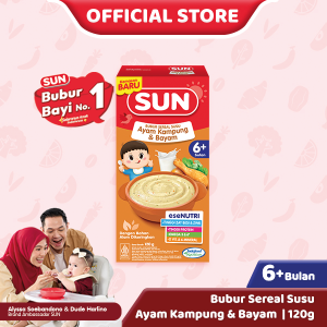 SUN Bubur Bayi 6+ Ayam Kampung Bayam Box 120 Gr