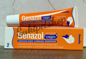 GENAZOL CREAM -  20g  - KEM BÔI HỖ TRỢ GIẢM NẤM DA VIÊM DA CHO CHÓ MÈO - HÀNG CHÍNH HÃNG VEMEDIM