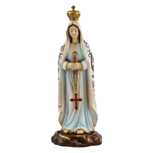 Our Lady Of Fatima Statue Religious Figurine Symbolizing Peace And Hope For Home Altar Or Church Decoration