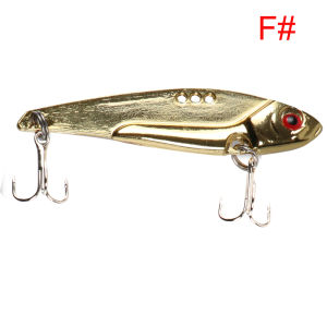 Hard Metal JIG Fishing Spoon Lures Fishing Tackle Fishing Baits Bass Crankbait Spinner VIB Lure with 3 Holes for Bass Trout Walleye Freshwater Saltwater