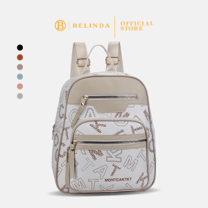 BELINDA Backpack For Woman Leather Korean Fashion Cute Girl Office Ladies College School Bag S6991