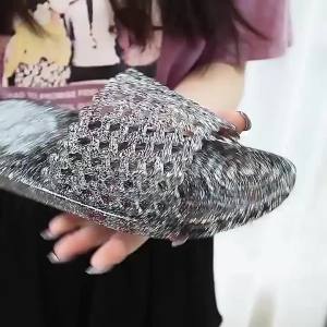 Crystal Rubber Slippers For Bathroom And Home Use Non-Slip Slippers For Women Suitable For Summer Outdoor Wear Transparent Flat Sole WonT Hurt Your Feet