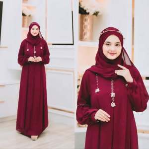 MAFAZA GAMIS ABAYA WANITA MATT CERUTY BABYDOLL / GAMIS KONDANGAN WANITA MODEL TERBARU / ABAYA VIRAL / GAMIS MUSLIMAH SYARI / GAMIS LEBARAN SIMPLE MEWAH ELEGANT BY KEYCLO