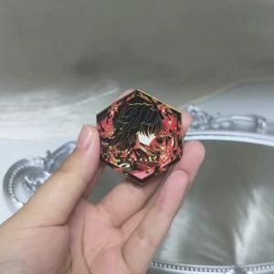 Blade Character Badge Metal Enamel Pin Etched Hexagon Original Fan Art Brooch Game Collectible Gift
