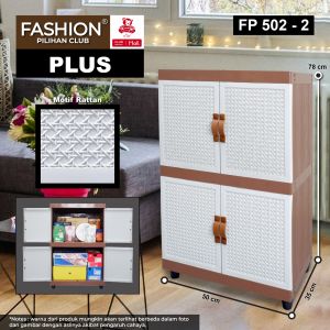 CLUB Fashion Plus - FP 502 - Lemari Pakaian Plastik - Kabinet Baju Plastik - Lemari Susun Serbaguna