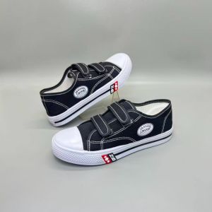 (Size 34-38) Sepatu Sekolah Kanvas Hitam Polos / Sneakers Canvas Sekolah Best Quality