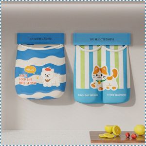 กระเป๋าช้อปปิ้ง เปิดขนาดใหญ่ ถุงตาข่าย ถุงพลาสติก ถอดออกได้ เรียกคืนได้ ทนทาน ห้องครัว ผู้ใช้ที่บ้าน