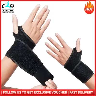 Wrist Support Brace Wrist Stabilizer Adjustable Wrist Bandages Protector Left and Right Hand Wrist Wraps for Fitness Office Pain Relief (one pc)