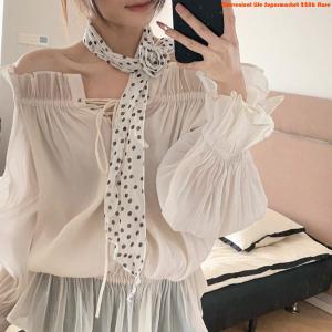 E06E Elegant Detachable Floral Scarf With Floral Patterns Stylish Wrap Scarf Perfect For Women As Necktie Belt Or Headband