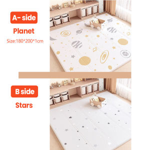 เสื่อพับได้ เสื่อรองคลาน แผ่นรองคลาน เสื่อปูพื่นพับได้ แผ่นรองคลานพับเก็บได้ เบาะรองคลาน ขนาด 6ฟุต 200x180 CM พิพม์ลาย2ด้าน