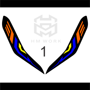 STIKER ALIS ELANG VARIO 2018-2023 SEN ORANGE