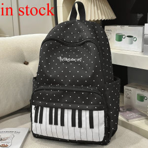 Personalized Piano Mochilas Mujer Polka Dot Print Large Capacity Bag Trendy Simple Bolsas Backpack Bags for Woman