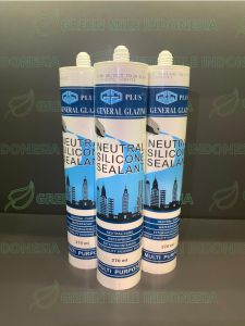 General Glazing GG Plus Neutral 270ml Sealant Silicone Netral Lem Kaca Hitam Seal Putih Silen Transparant Clear Abuabu Light Grey