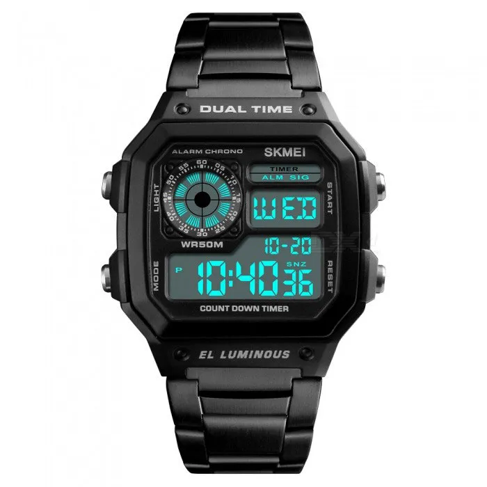 SKMEI Jam Tangan Digital Pria 1335 Black