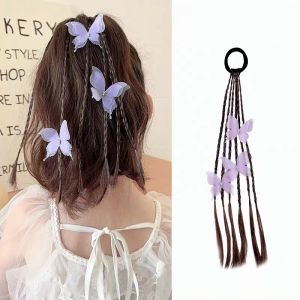 Harga Grosir - Rambut Palsu Anak Perempuan / Kunciran Wig Motif Pita / Ikat Rambut Model Rambut Palsu / Kunciran Rambut Palsu Lucu