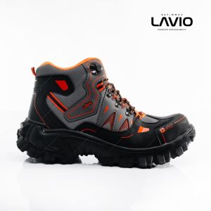 Sepatu Safety Pria Boots Tinggi Ujung Besi Pria Keren Anti Licin Lavio Gradien Septi Kerja Proyek Lapangan