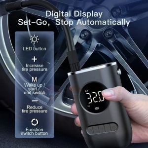150PSI Rechargeable Portable Air Pump Wireless Intelligent Tire Inflator para sa Car Motorcycle Bicycle