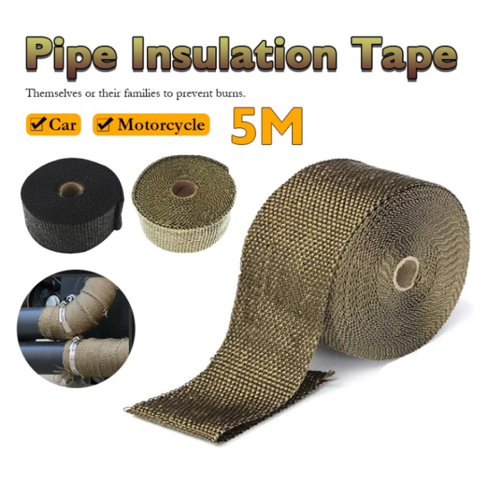thumbnail image 2 of Glass Fiber Exhaust Heat Wrap,5M Car Insulation Tape 2 of 9