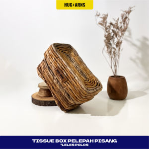 HUGeARNS - Tempat Tissue Pelepah Pisang Leles Polos / Tisu / Tempat Tisue Banana / Pelepah Pisang / Tempat Tissue / Tisu Anyaman Kerajinan Jogja Aesthetic Pelepah Pisang / Tempat Tissue / Tempat Tisu Kerajinan / Kotak Tisu Dari Pelepah Pisang / Anyaman