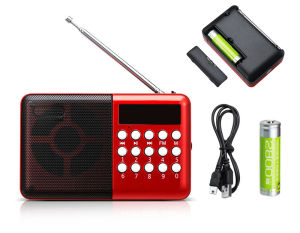 Portable Mini FM Radio Pocket Radio JOC Portable Rechargeable Digital AM Pocket USB Micro SD TF Card  Zikir radio ngaji 收音机/收音機