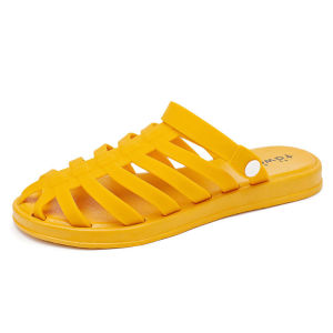 Free Shipping Roman Sandals For Women Two-Way Wear Closed-Toe Slippers Casual Outdoor Beach Sandals Versatile Clogs