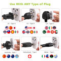 LENCENT 2 x Singapore to European Plug UK/US/American/Australia/China/Japan/Swiss/ International to EU Schuko Universal Adapter Grounded Travel Current Multi Plug Charger Converter. 