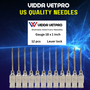 1 Dozen Vidda VetPro Stainless US Quality Needles Stainless Steel injection needle for pig injectable set needle for pig