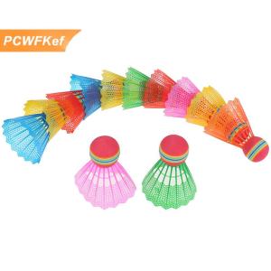 【PCWFKef】 12 PCS cầu lông EVA cầu vồng bóng Đầu nylon lông cầu lông cho trò chơi thể thao