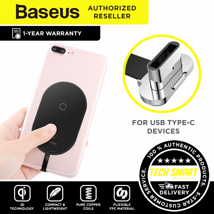 Baseus QI Wireless Charger Receiver for Android USB C (Type C