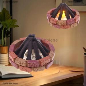 [COD] SweetBabiese บ้านตุ๊กตาขนาดเล็กไฟแอลอีดีสำหรับตั้งแคมป์ตกแต่งฉากของเล่นของตกแต่งบ้านตุ๊กตา1:12