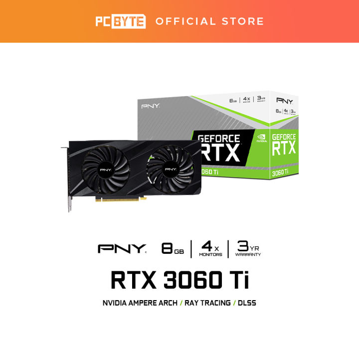 Pny Geforce Rtx 3060 Ti 8gb Gddr6x Verto Dual Fan Graphic Card Lazada 4369