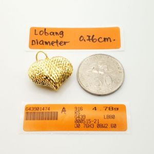 Loket Love Besar Emas 916 Yon Hing