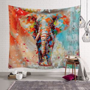 LZD Tapestry Home Decorative Wall Cloth Indian Elephant Background Fabric Hanging Cloth Tapestry Mural Beach Towel