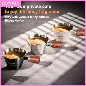 JCSYFAC Espresso Measuring Cup Small Espresso Cups With Handle Mini Coffee Bar Accessorie With V-shaped Spout