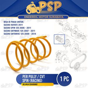 Per Pully CVT Spin (Kuning) - Peer Pir Puli Pulley CVT Suzuki Hayate Spin Karbu Skywave Racing